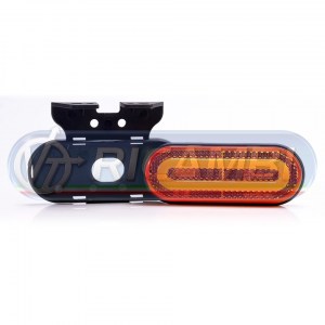 FANALINO INGOMBRO STRISCIA A LED A ELLISSE C/STAFFA ARANCIO